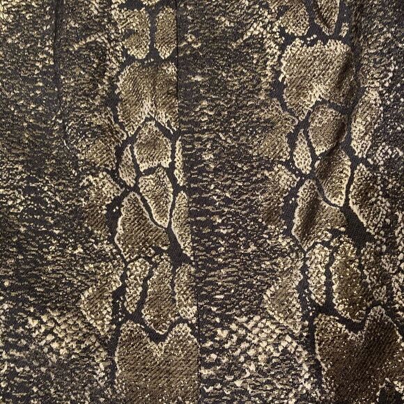 Metallic Gold Snake Skin Skirt - Picture 5 of 12
